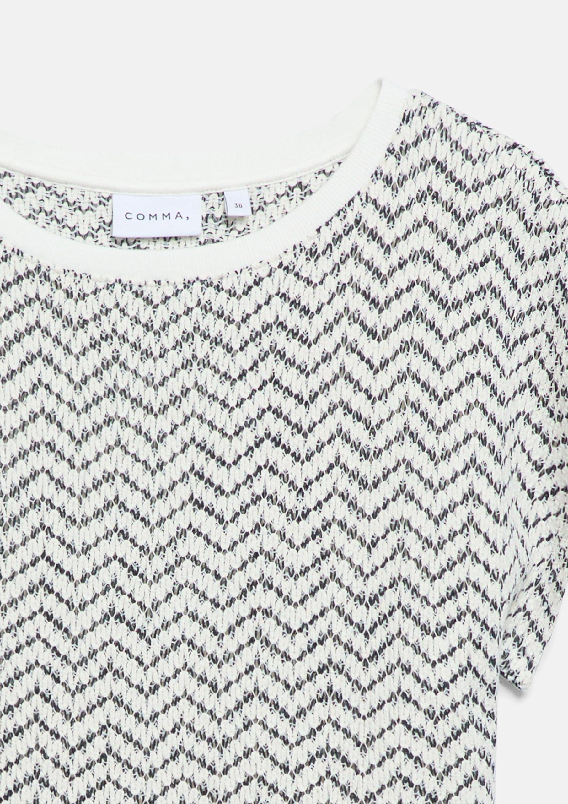 comma-sweatshirt-relaxed-fit-rundhals-ajoursjersey-gr-48 image 5