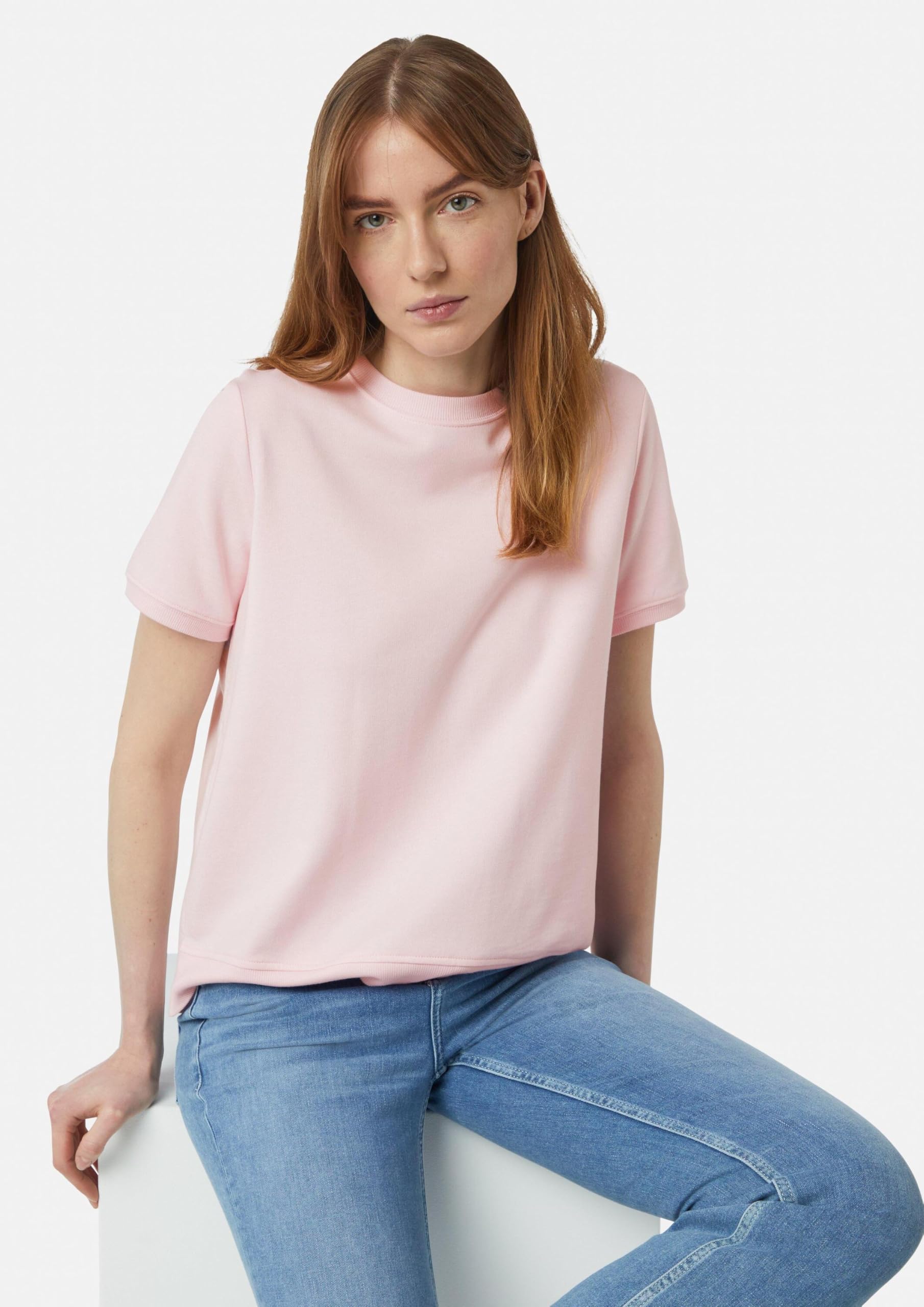 comma-blusenshirt-kurzarm-t-shirt-damen-wei-fabricmix image 5