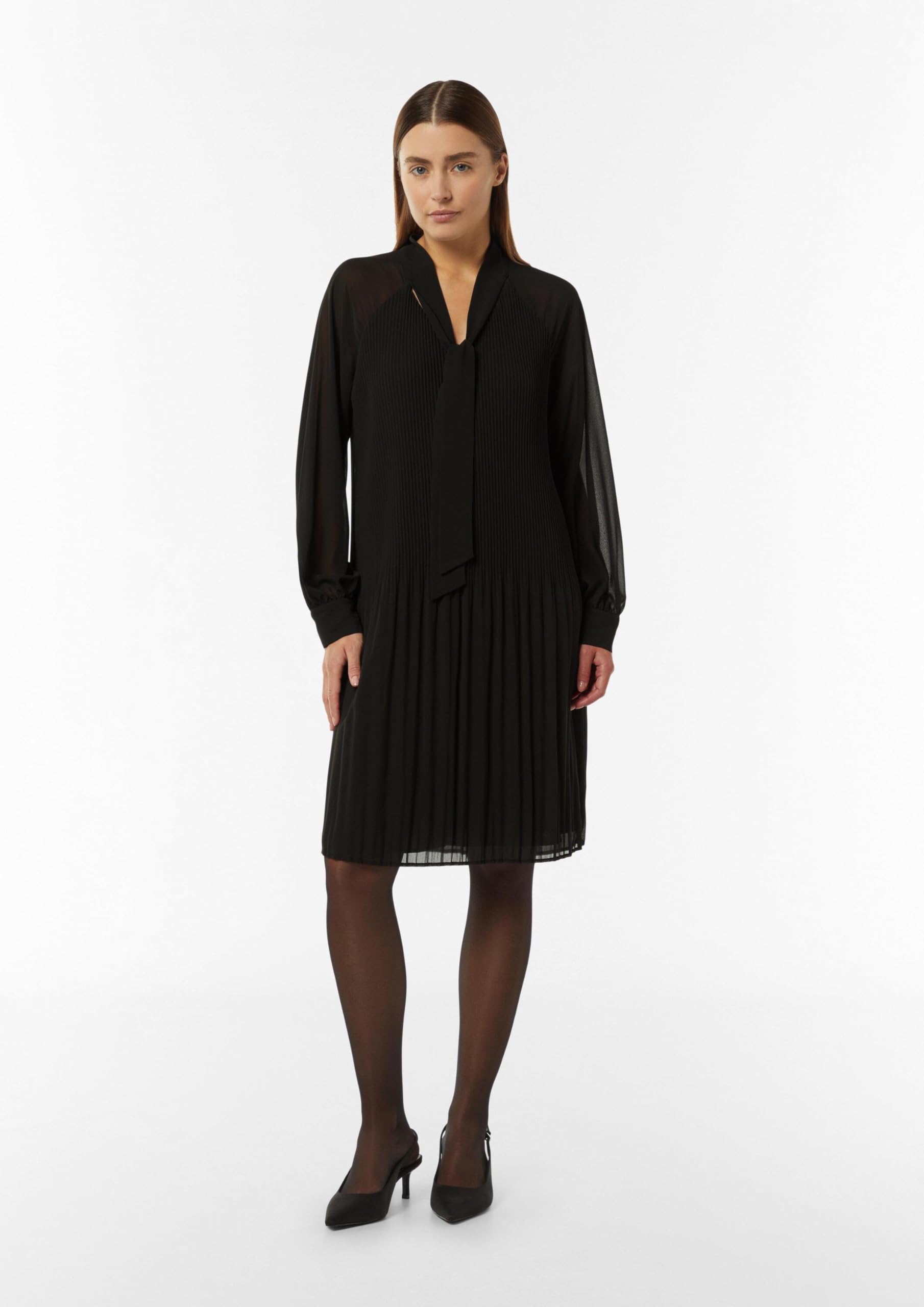 comma-dresses-chiffon-kleid-plissiert-mit-schleife image 5