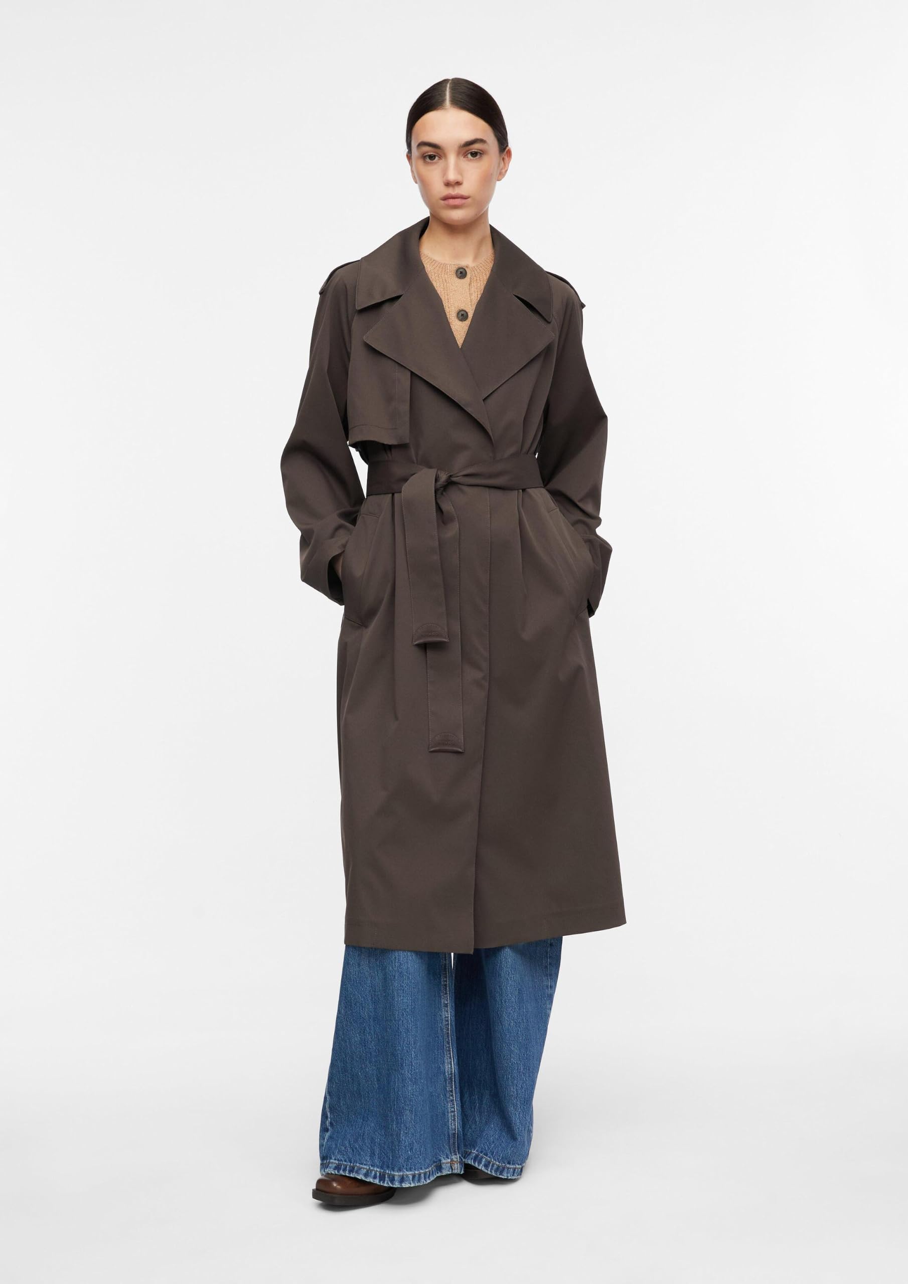 comma-trenchcoat-relaxed-fit-mantel-damen-bindeg-rtel-twill image 6