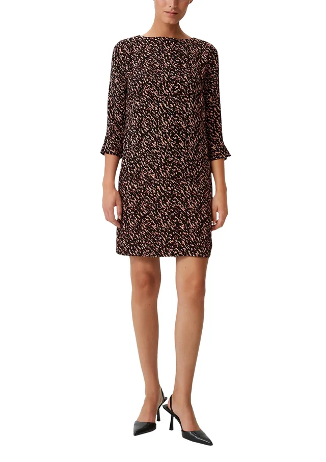 comma-cr-pe-kleid-allover-print-3-4-arm-gr-36-variante image 1