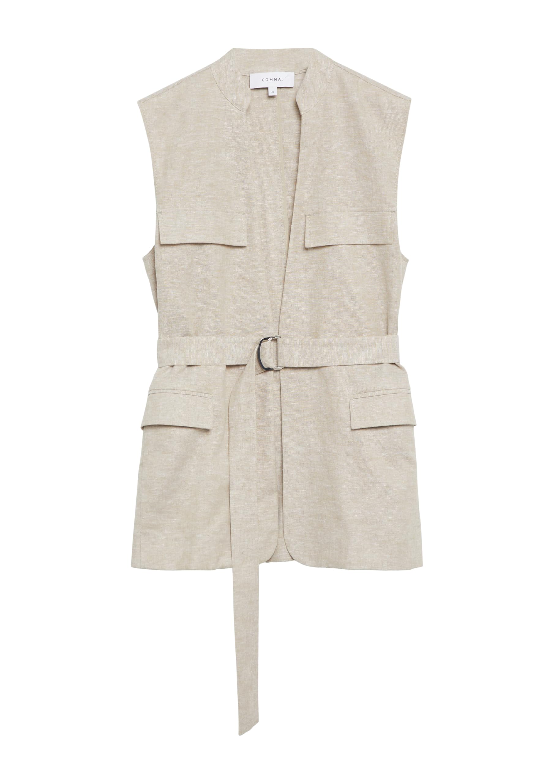 comma-utility-weste-damen-leinen-mix-gr-32-stehkragen image 3