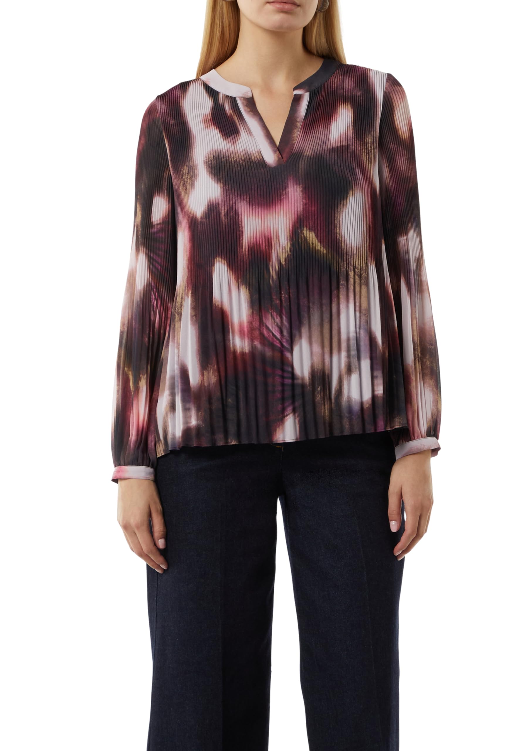 comma-blouses-tunika-bluse-chiffon-plissee-gr-36 image 1
