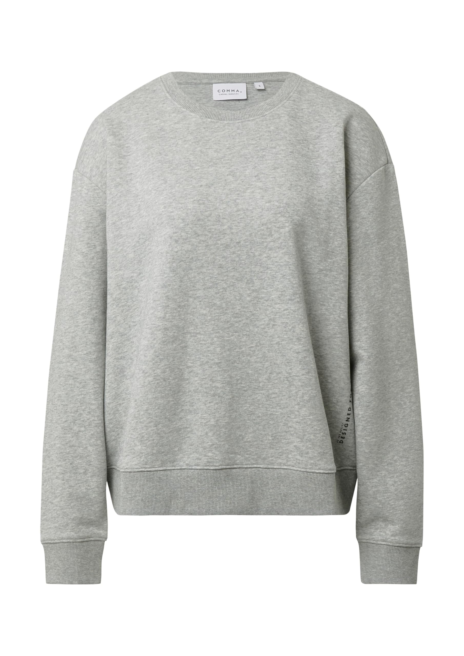 comma-oversized-sweatshirt-relaxed-fit-olivgr-n-hellgrau-pullover image 3