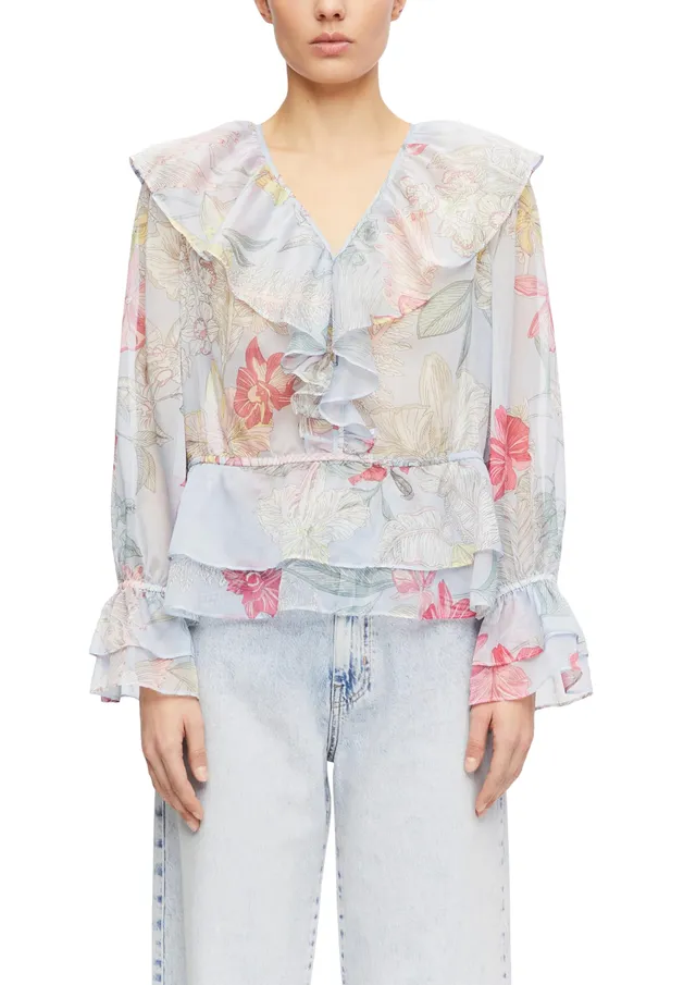 comma-blouses-chiffon-bluse-v-ausschnitt-gr-34 image 1