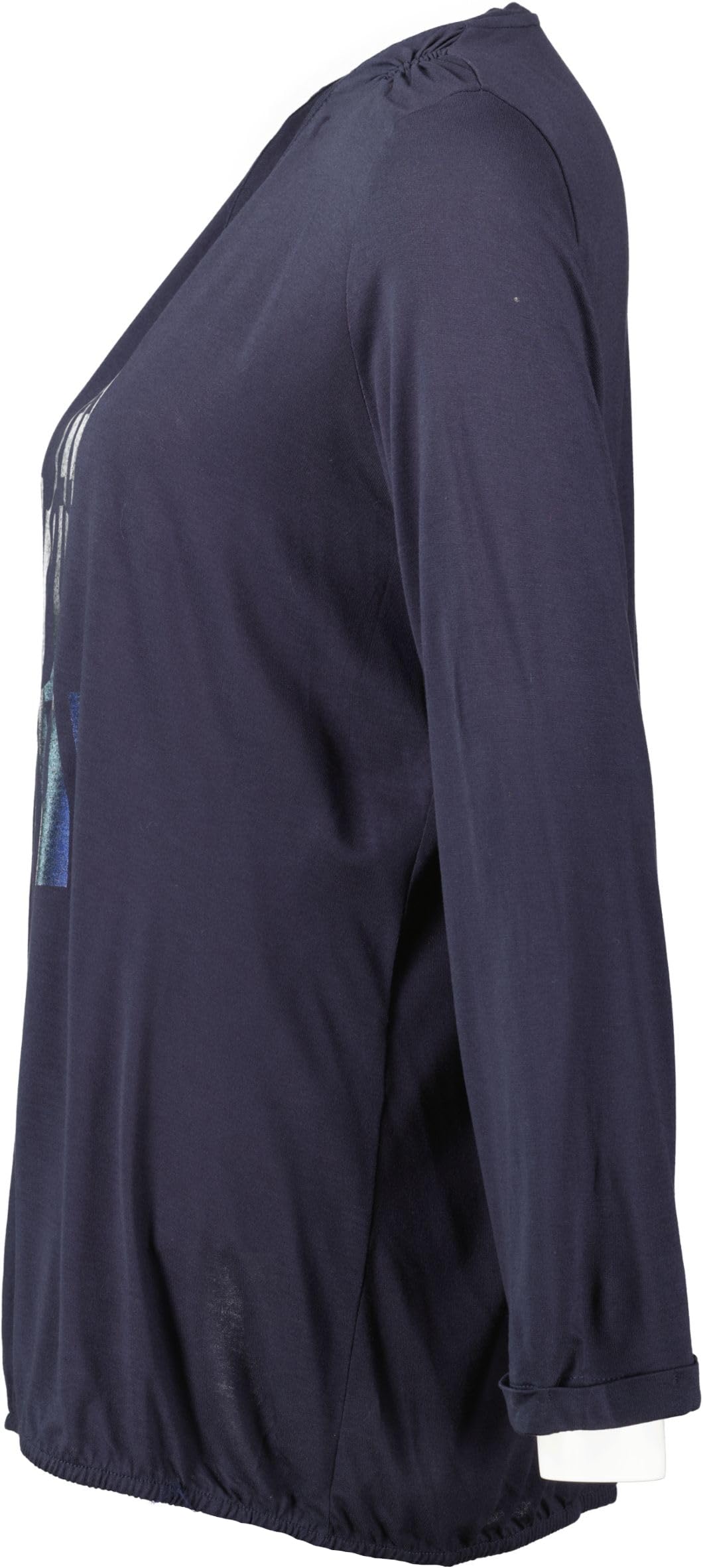 comma-tops-langarmshirt-print-dunkelblau image 2