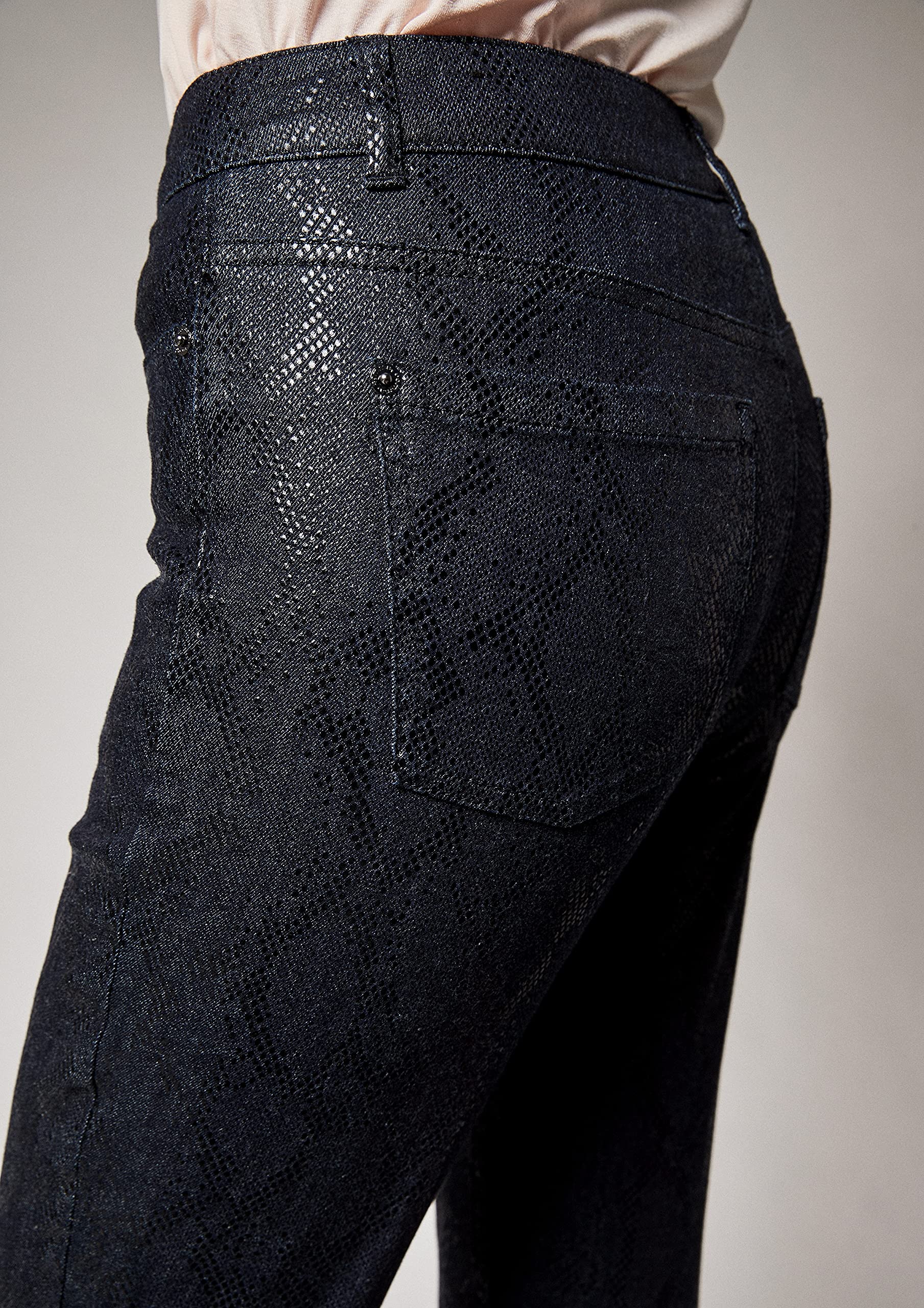 comma-jeans-snake-muster-schmal-damen image 3