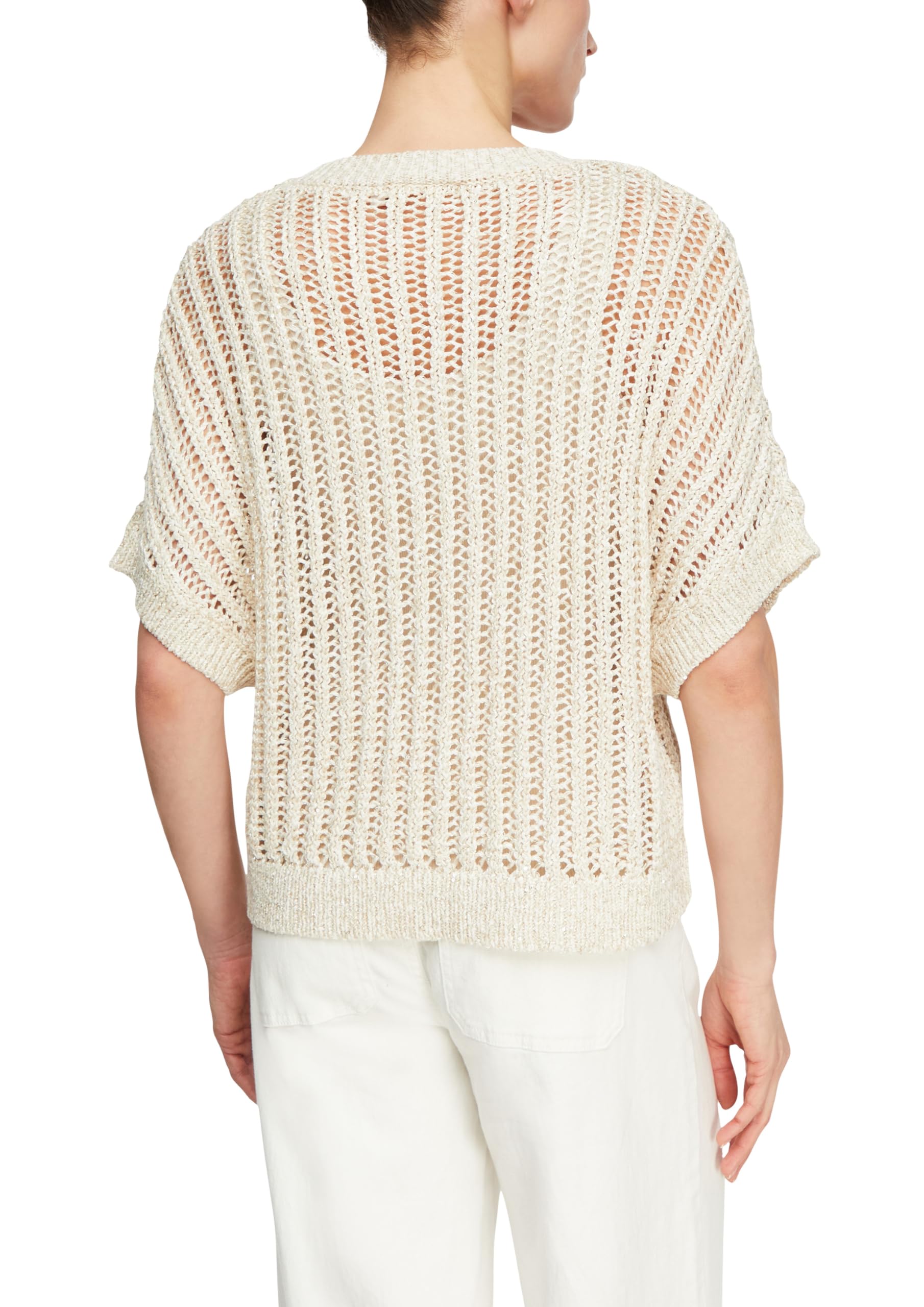 comma-knitwear-strickpullover-pailletten-kurzarm-s image 2