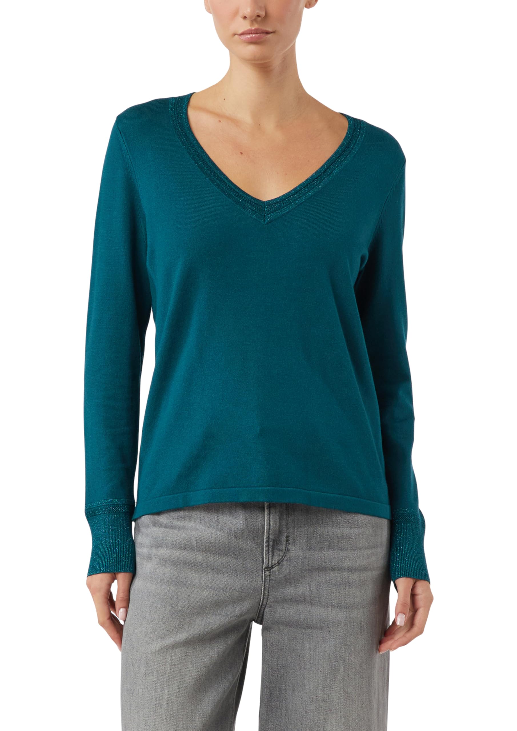 comma-feinstrickpullover-damen-petrol-glitzergarn image 8