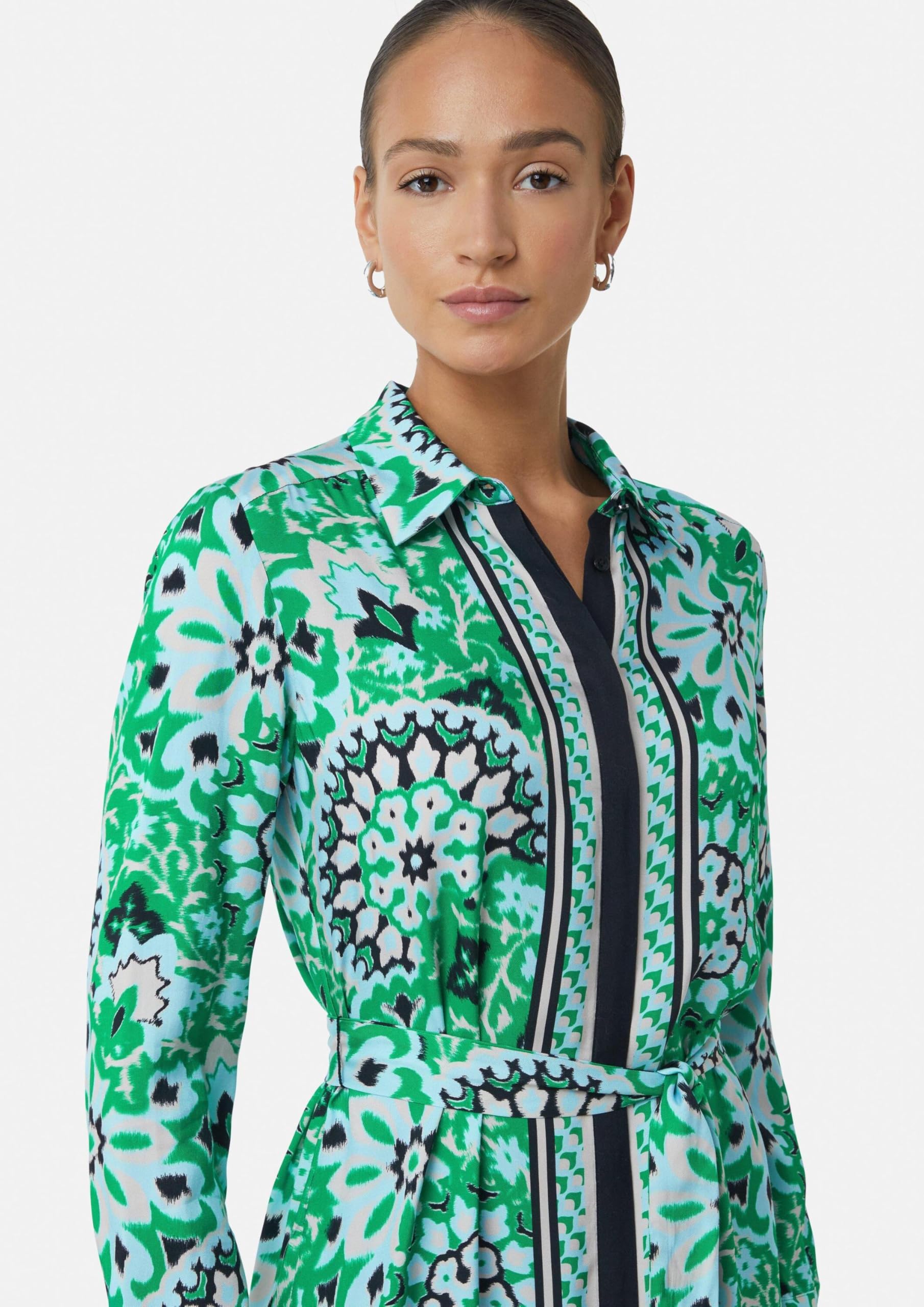 comma-midi-kleid-print-damen-gr-36-all-over-print-knopfleiste image 2