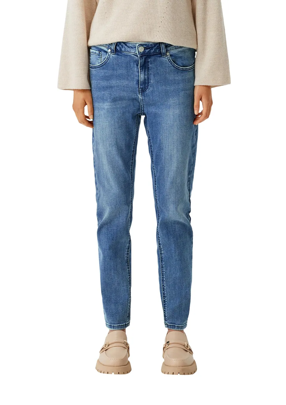 comma-regular-fit-slim-leg-jeans-denim-wascheffekt image 1