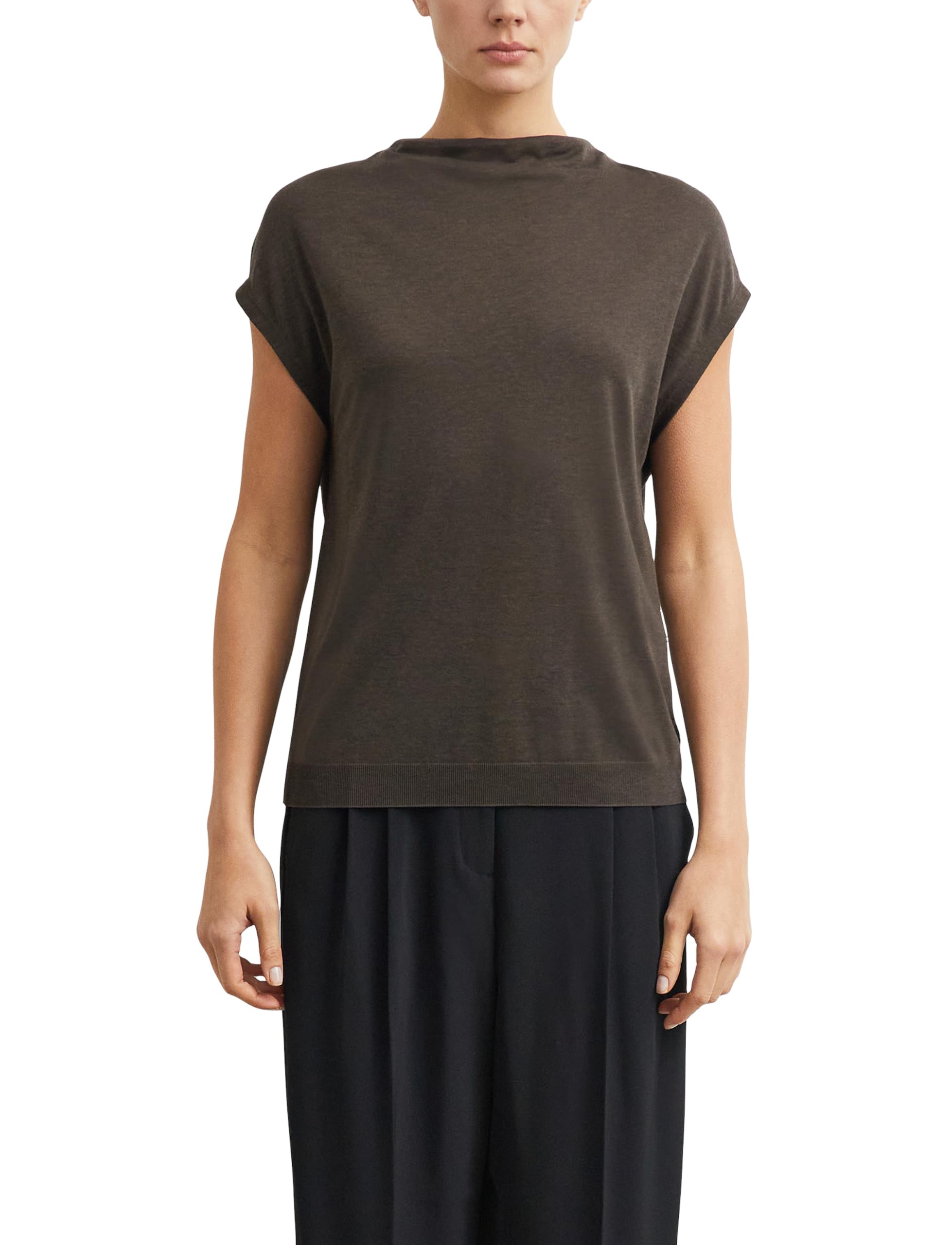 comma-t-shirt-mockneck-kurzarm-beige-gr-32 image 8