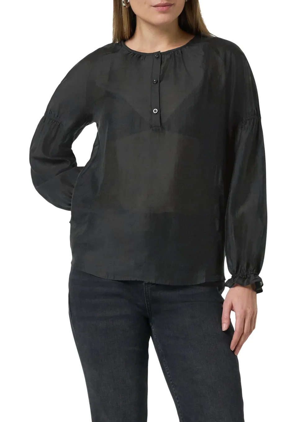 comma-raglan-bluse-viskosemix-gr-e-38-transparent image 1