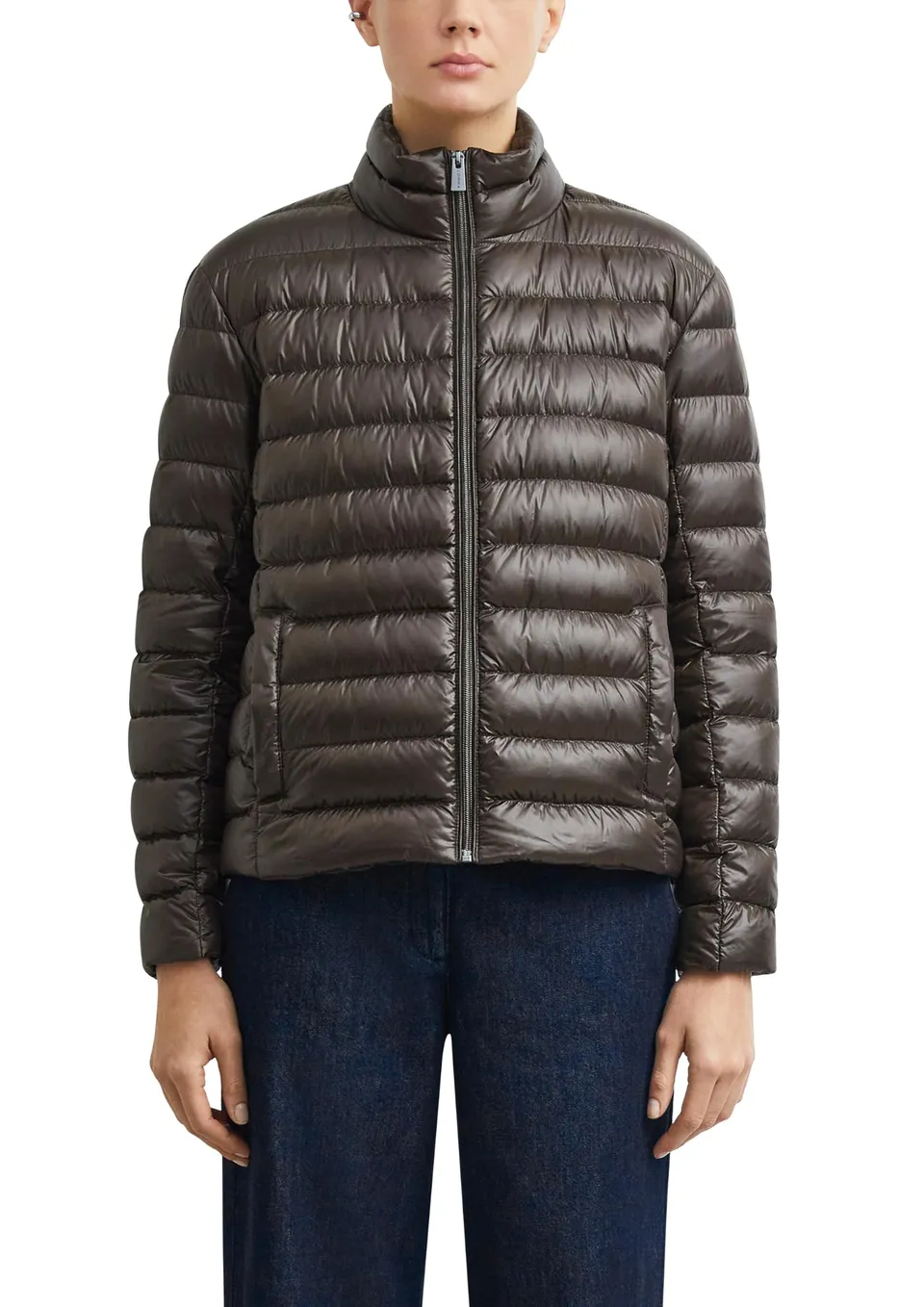 comma-outdoor-jacke-daunenjacke-hellbraun-regular-fit-stehkragen image 1
