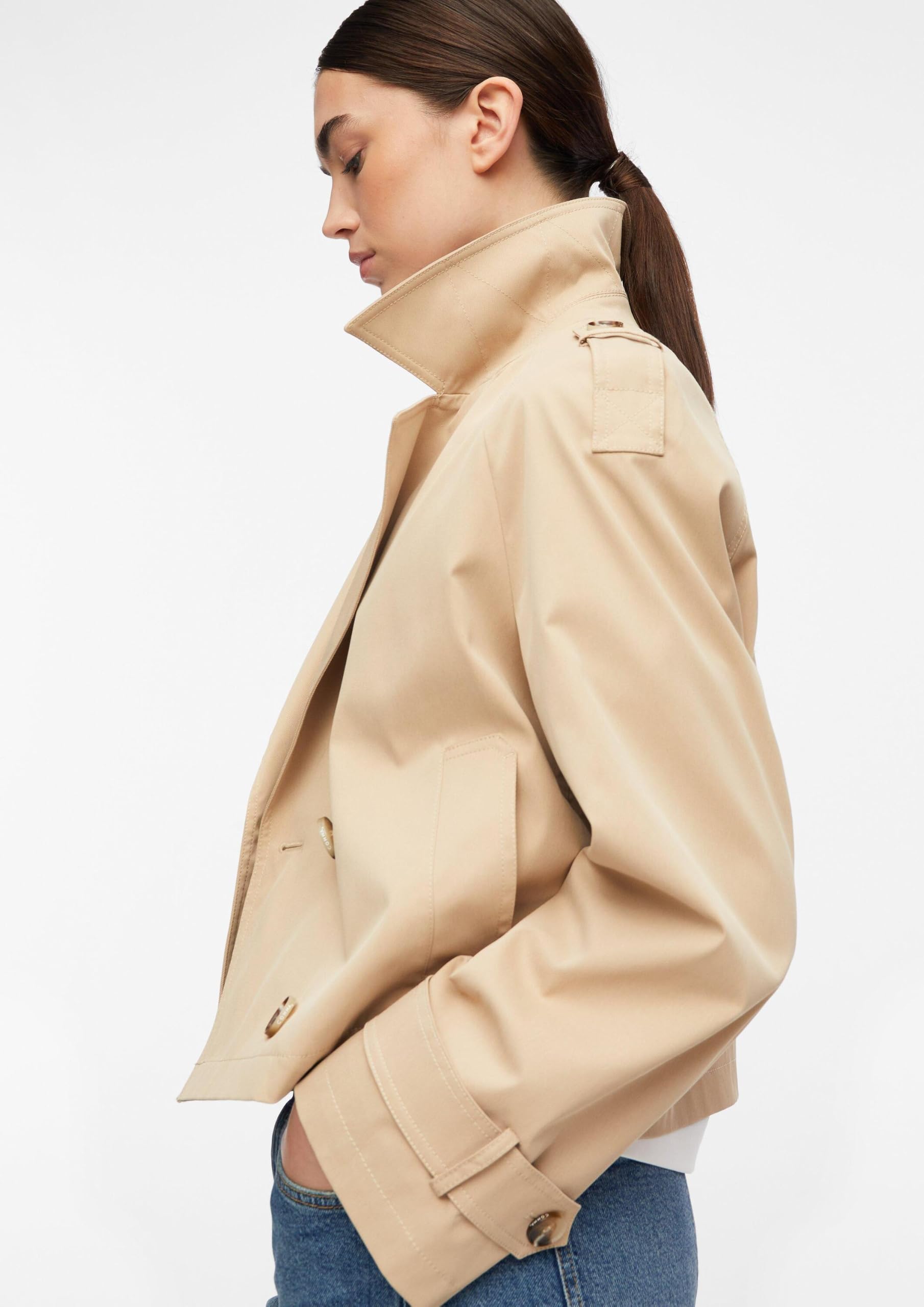 comma-outdoor-jacke-damen-twill-trench-kragen-gr-34-relaxed image 3