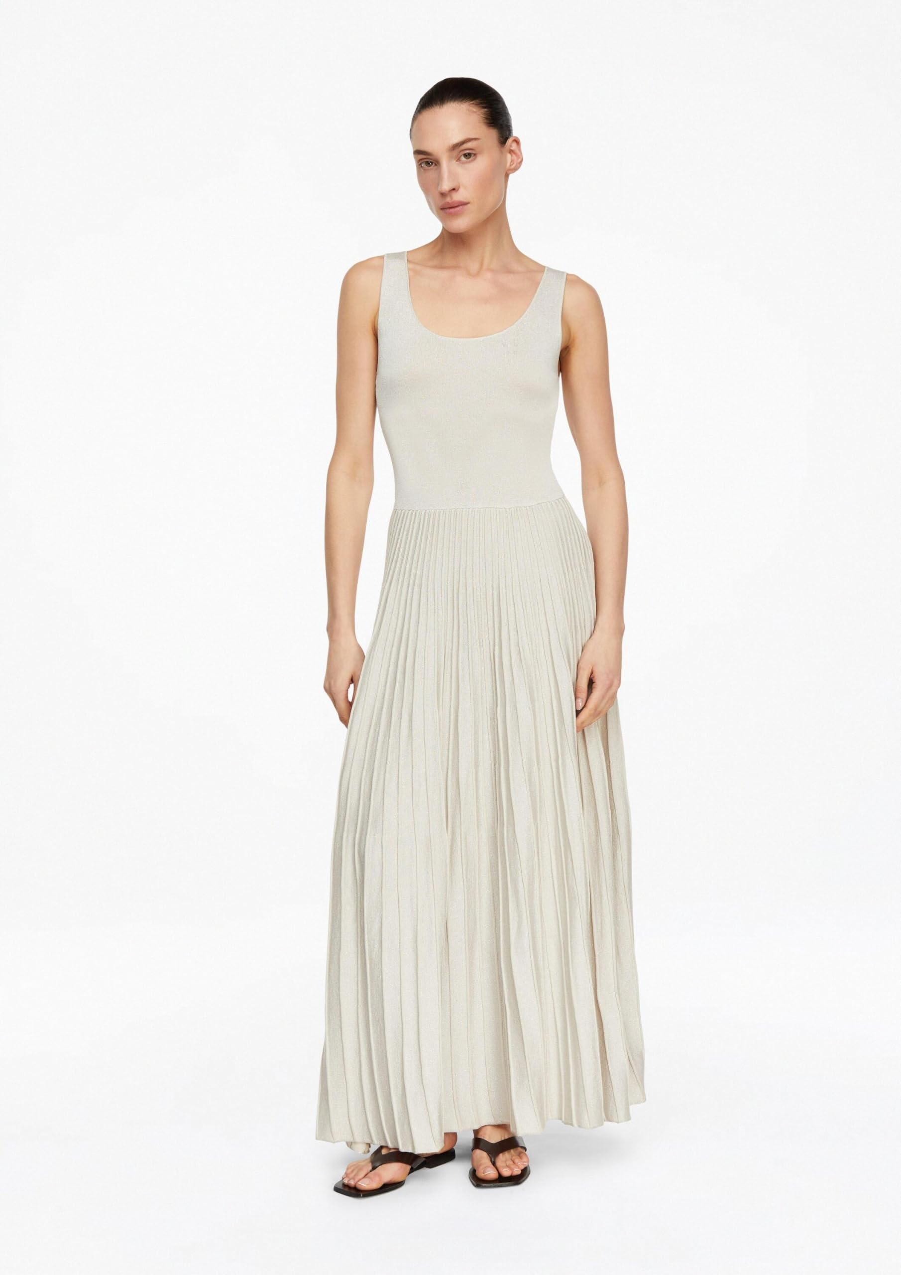 comma-dresses-strickkleid-gr-40-plisseerock-glitzergarn image 6