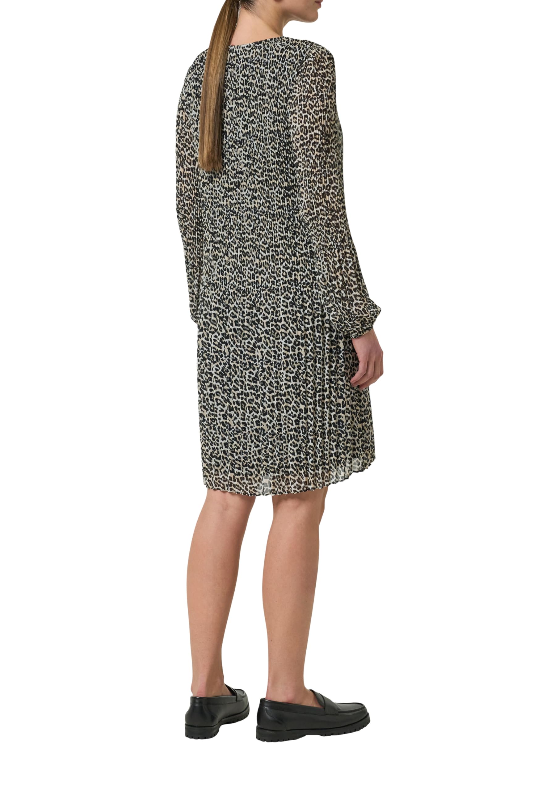 comma-plissiertes-chiffon-kleid-leo-print-beige-42 image 2
