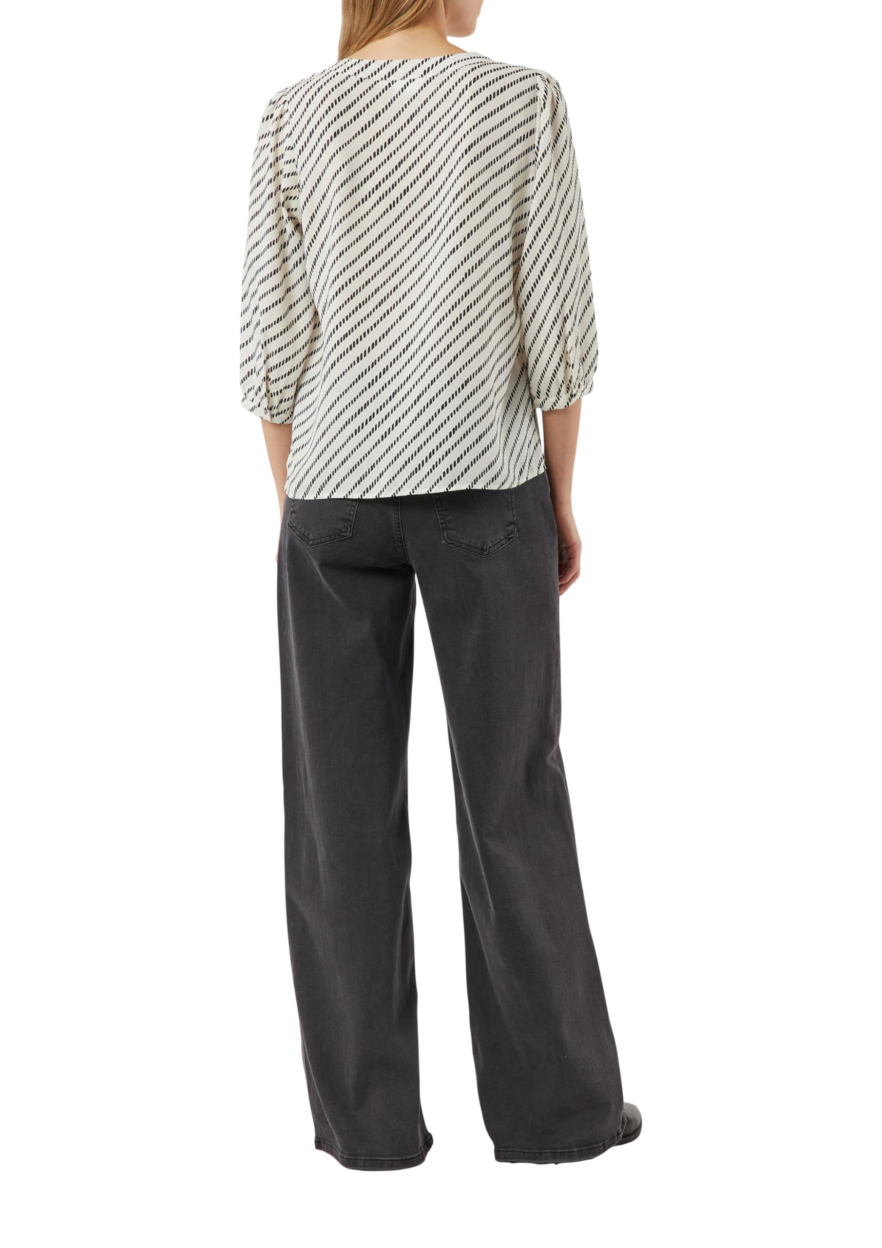 comma-bluse-damen-chiffon-v-ausschnitt-gr-42-gemustert image 2
