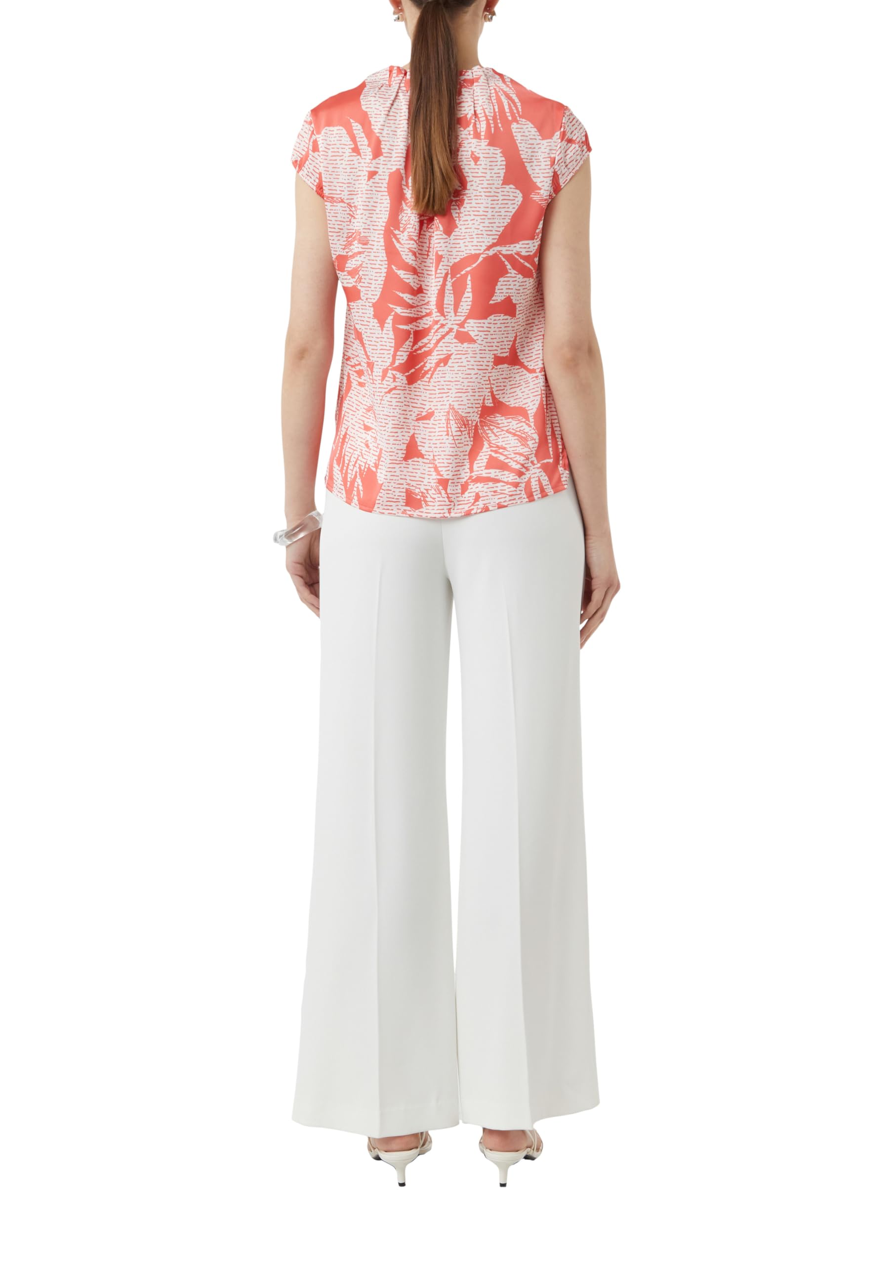 comma-satinbluse-all-over-print-raffung-gr-42 image 2