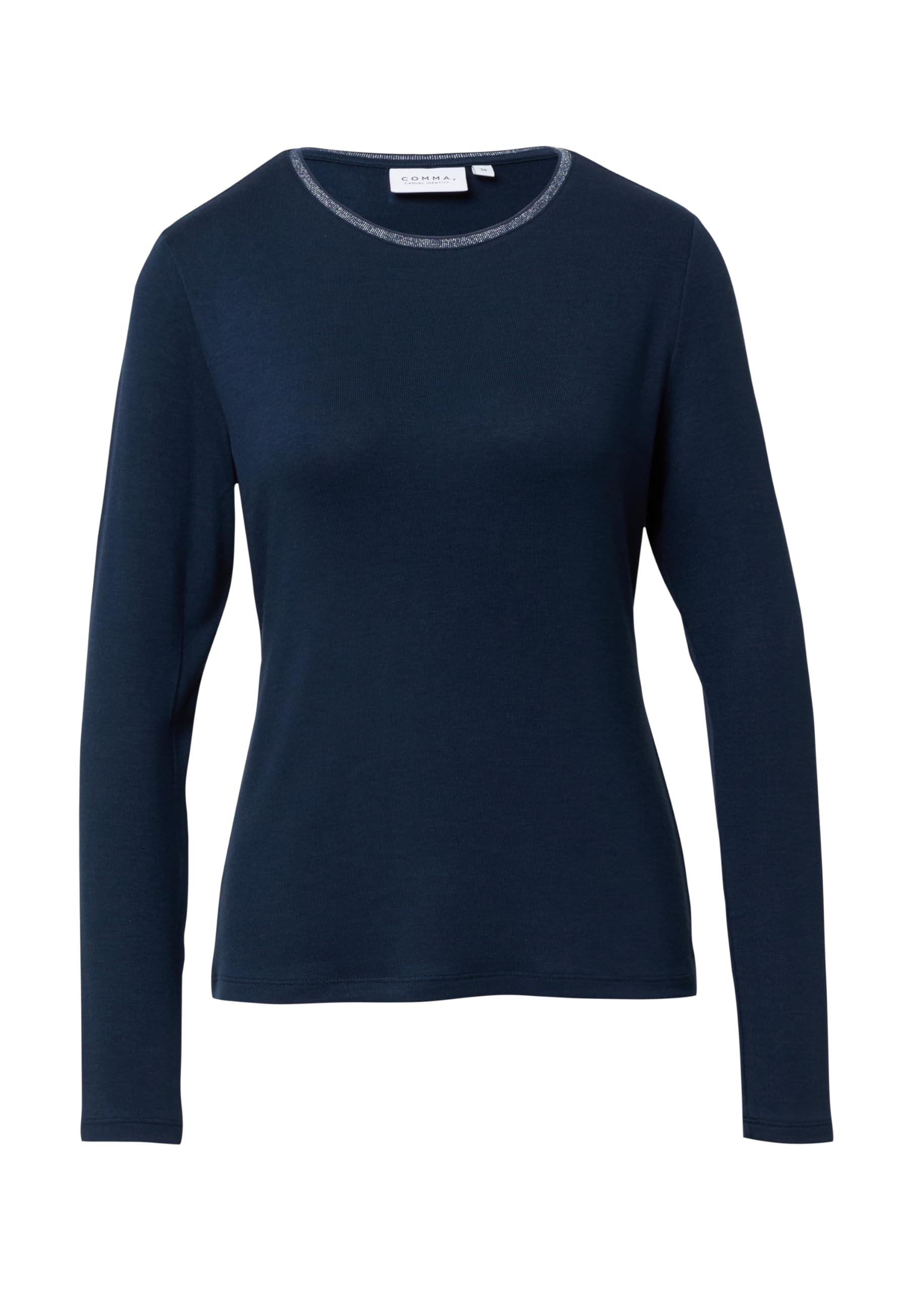 comma-langarmshirt-jersey-glitzer-lurex-gr-e-38 image 3