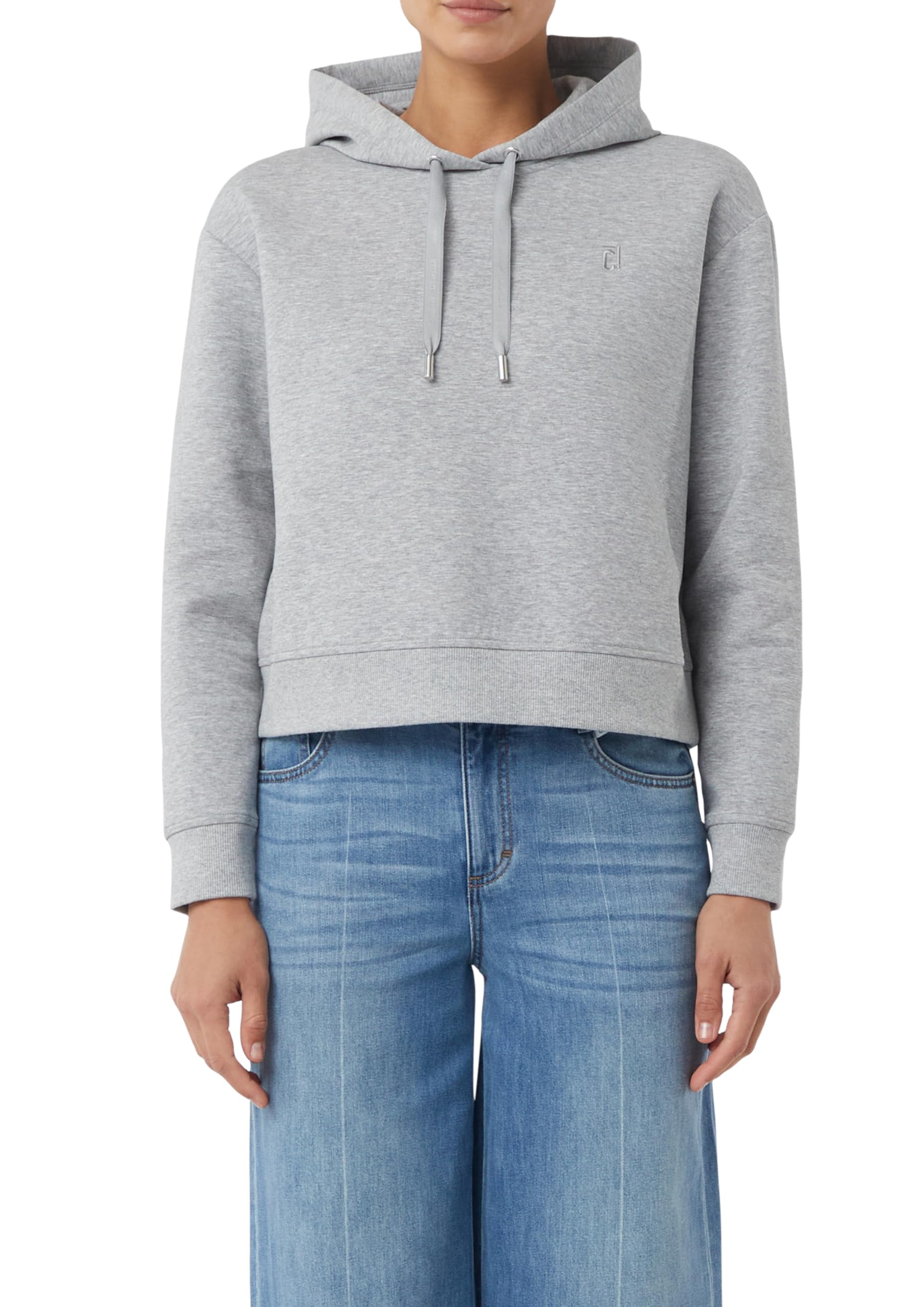 comma-sweatshirt-kapuze-logo-steingrau-gr-44 image 1