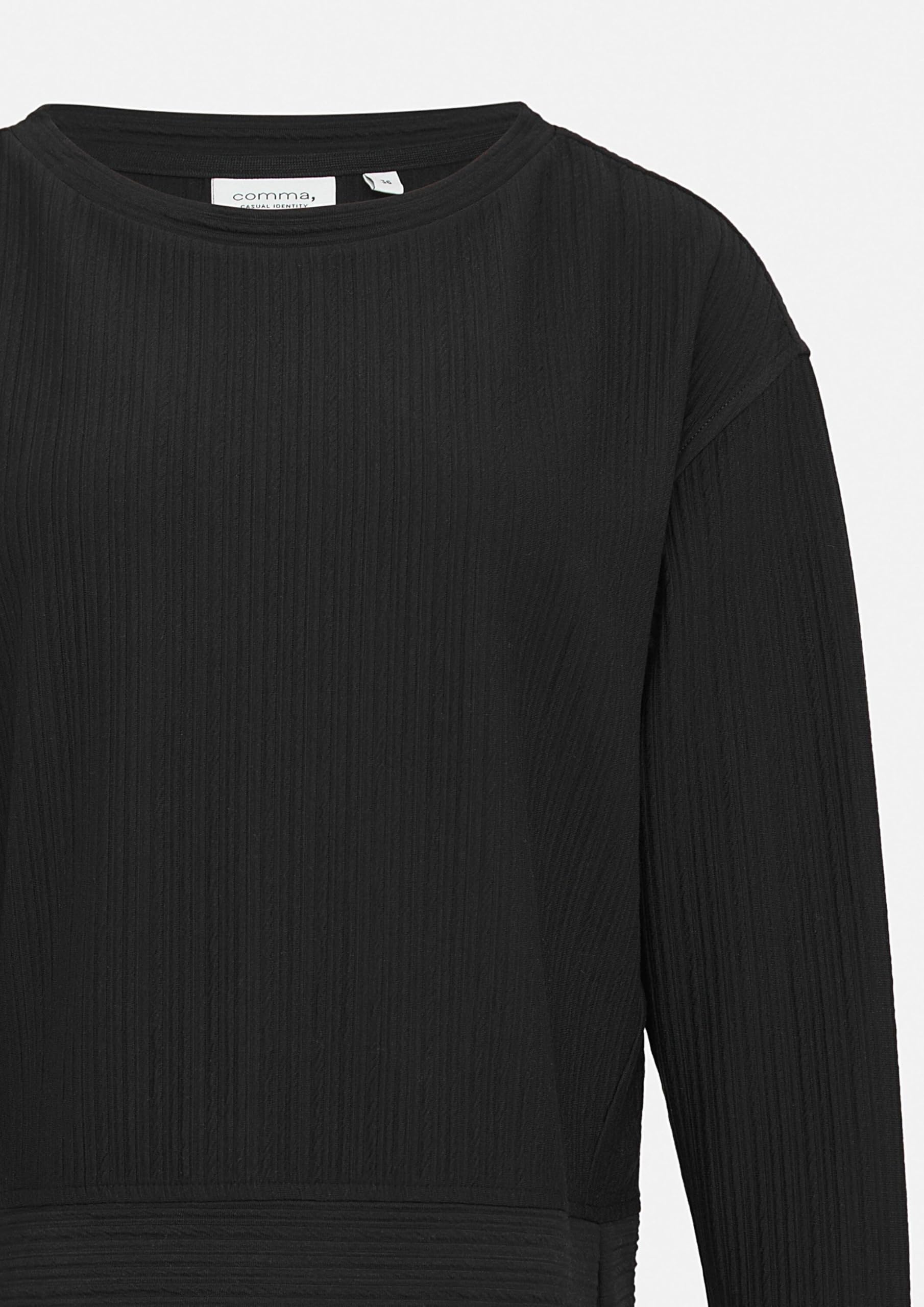 comma-strukturiertes-sweatshirt-mit-b-ndchen-gr-e-38 image 6