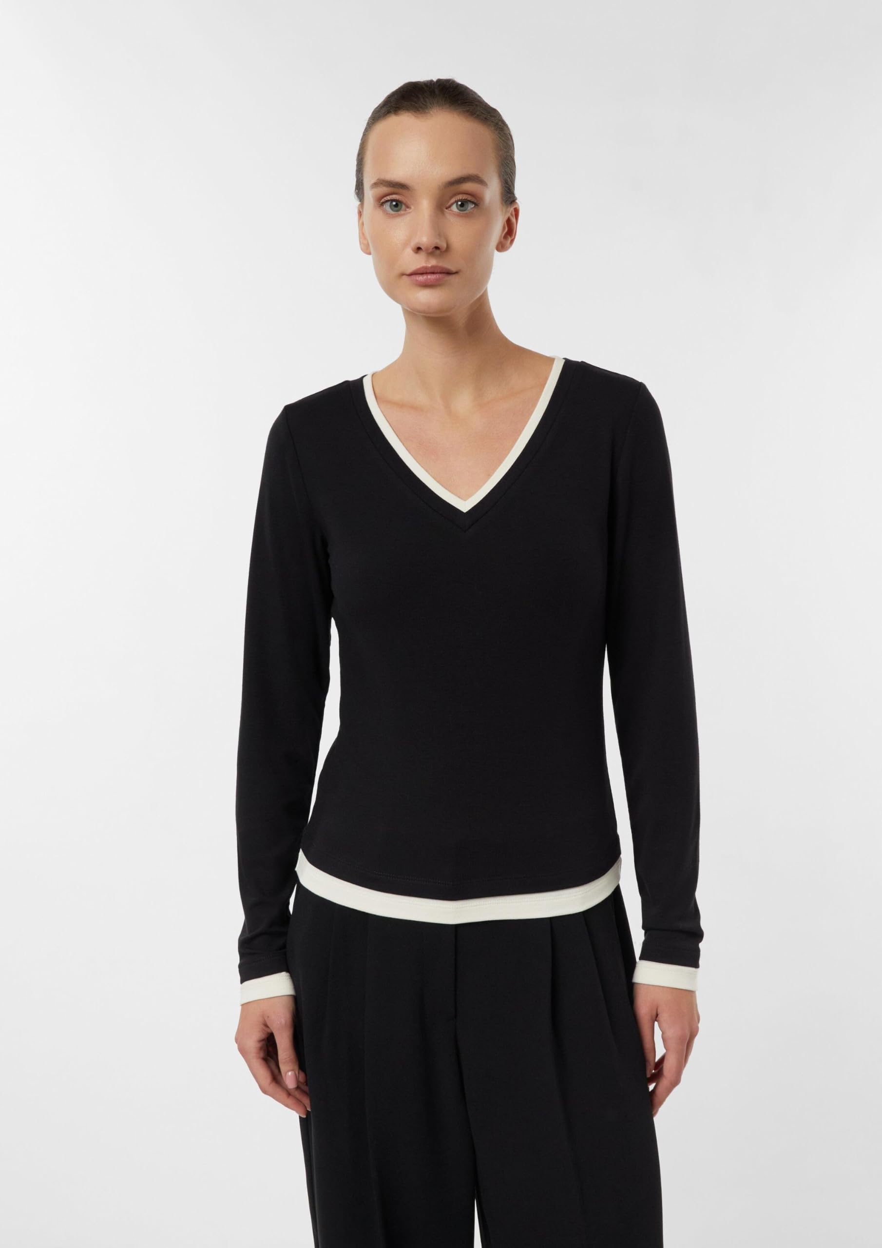 comma-tops-shirt-2176245-jersey-longsleeve-pastellt-rkis image 5