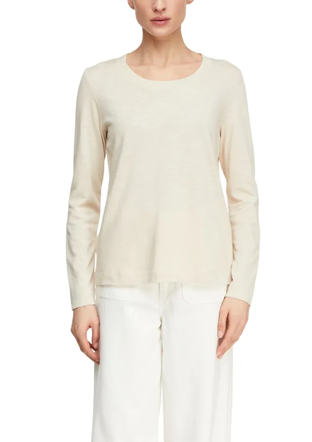 comma-langarm-shirt-rundhals-regular-fit-jersey image 1