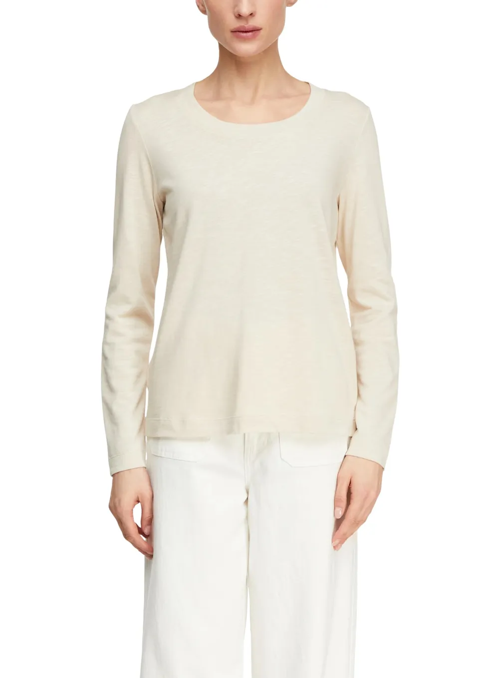 comma-langarm-shirt-rundhals-regular-fit-jersey image 1