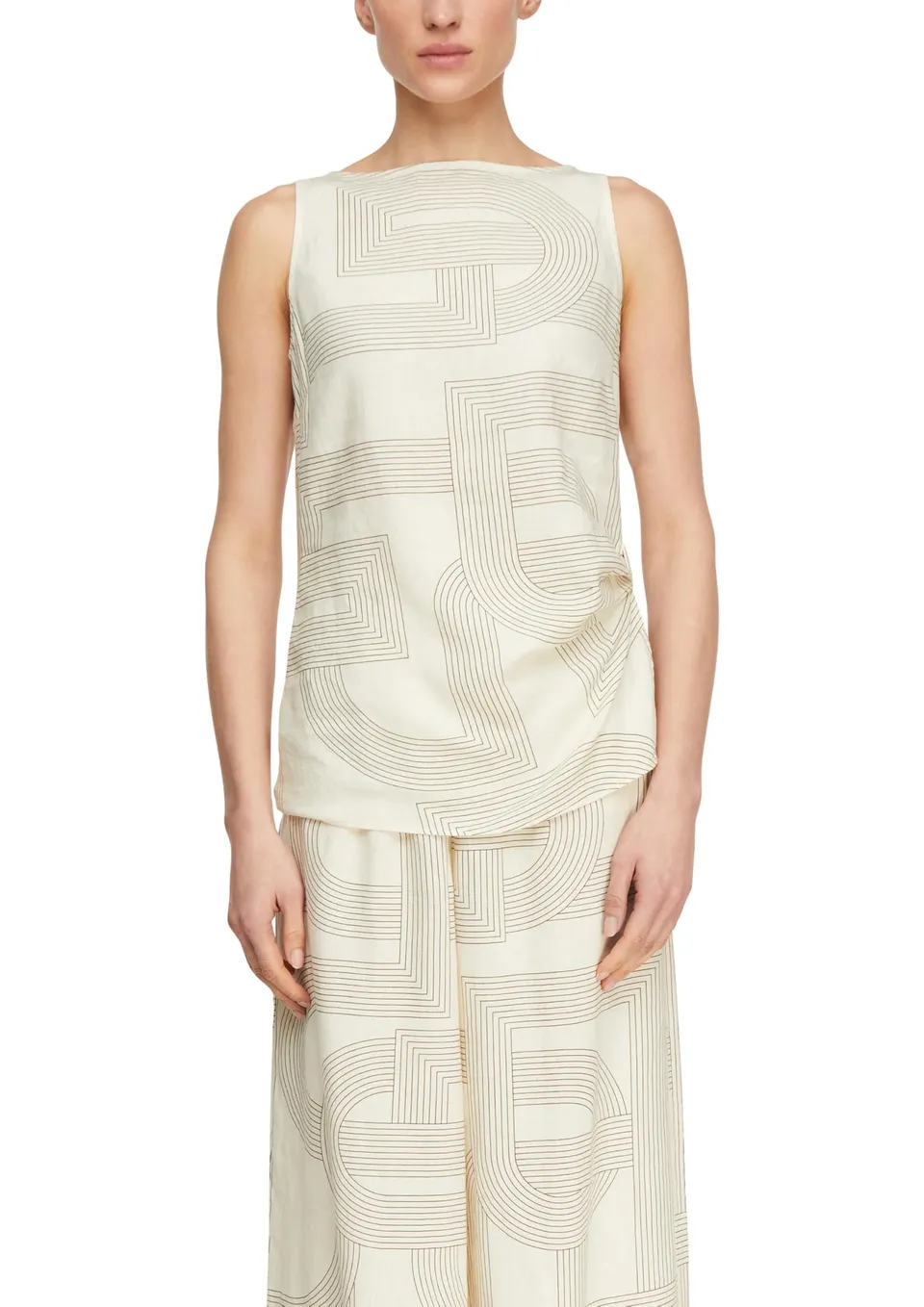 comma-bluse-leinenmix-u-boot-tailliert-gr-e-32 image 1
