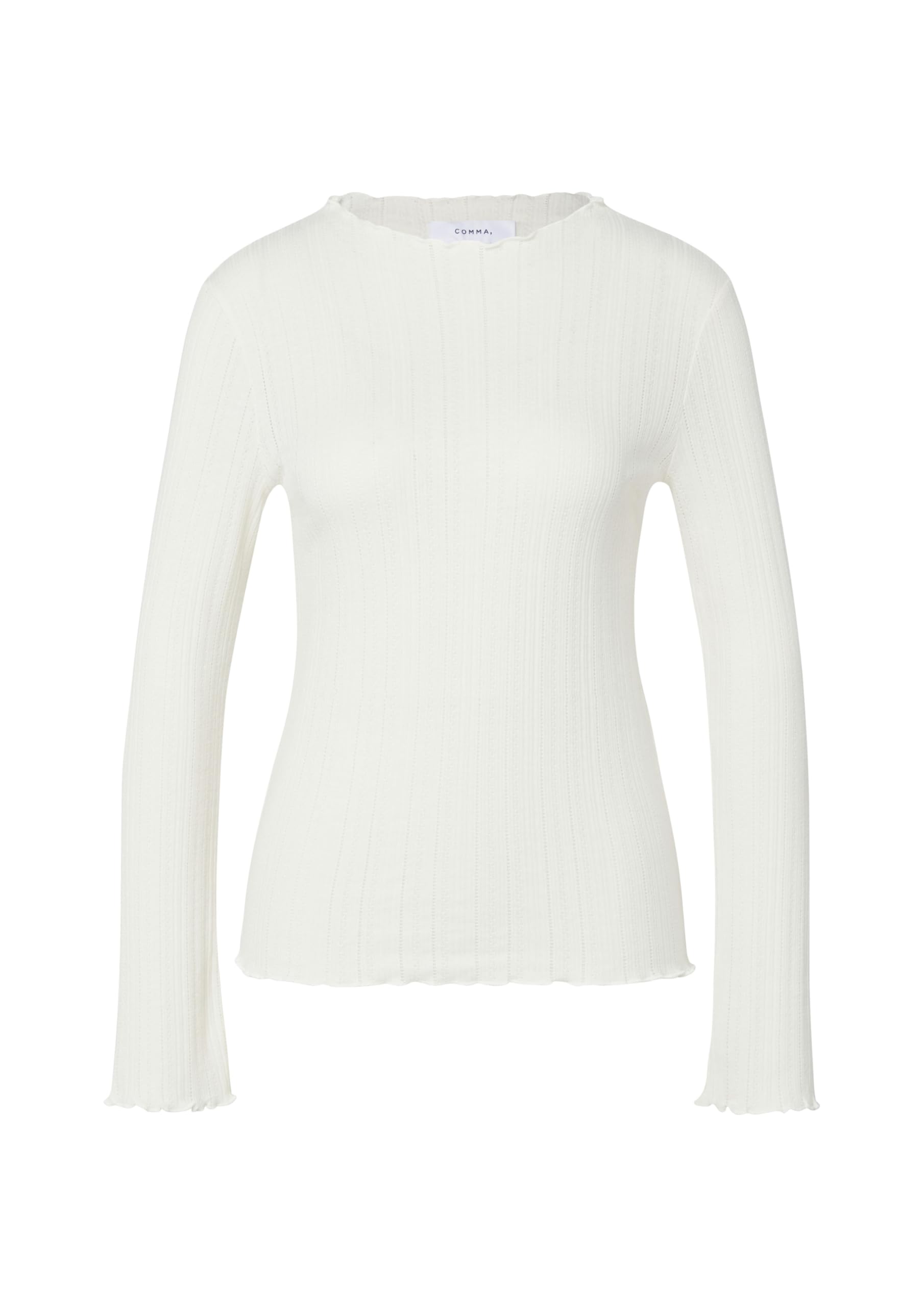 comma-2175710-ripp-shirt-langarm-damen-creme-0403 image 3
