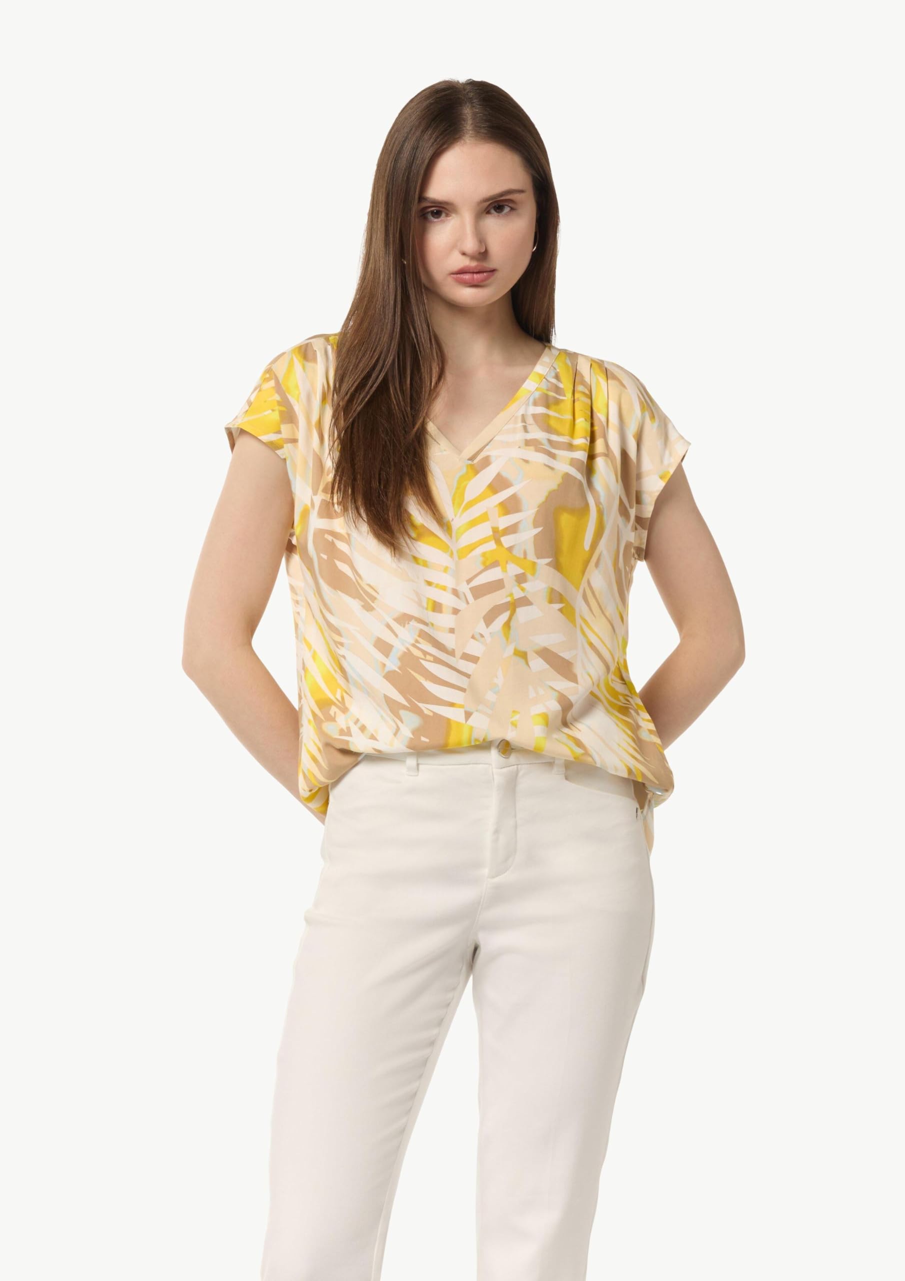 comma-bluse-damen-gelb-mehrfarbig-allover-gr-36 image 5