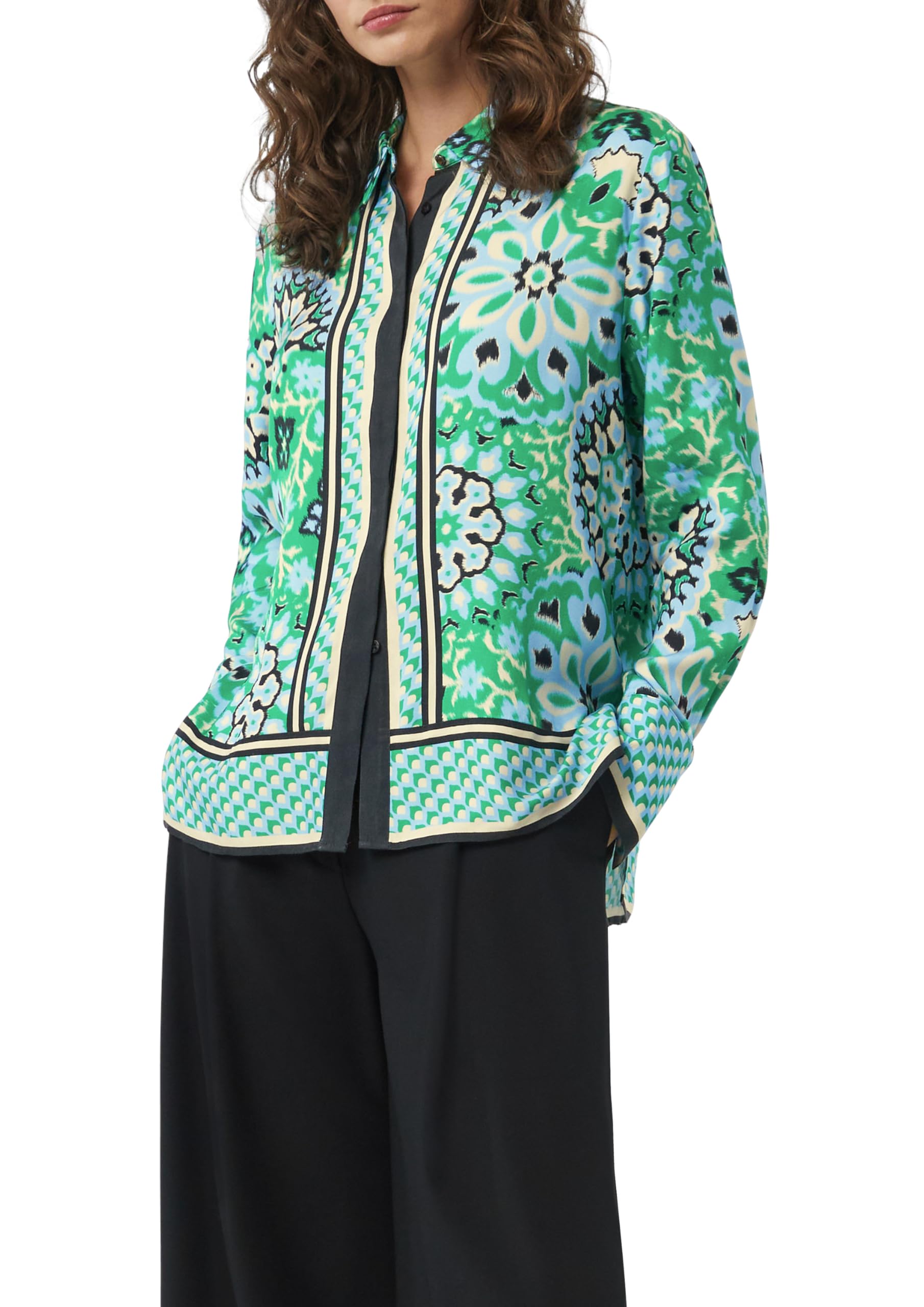 comma-blouses-hemdbluse-langarm-gr-44-abstrakt-gemustert image 1