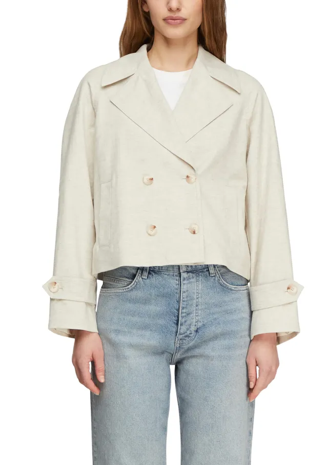 comma-indoor-jacke-boxy-fit-jacke-baumwoll-leinen-mix image 1